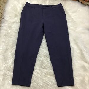 Lululemon Pants High Rise Crop Tapered Leg With Belt Loops 8 Eggplant